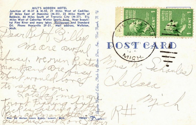 Milts Modern Motel - Vintage Postcard (newer photo)